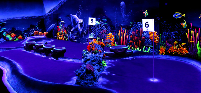 Reef in black light